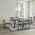 thumbnail image 2 of Anastasia Dining Chair with Matte Black Iron and Anchor Gray Fabric - Set of 2, 2 of 13
