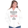 thumbnail image 4 of Remain Calm Mom is Here Mothers Day Zip Hoodie Sweatshirt Women Brisco Brands S, 4 of 6