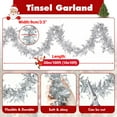 thumbnail image 2 of LAMPHOME 10 Pack 10ft Silver Tinsel Garland, 3.5in (9cm) Wide Glitter Metallic Twist Garland, Indoor Outdoor Decor for Christmas, Wedding, Party, 2 of 7