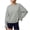 Gray, variant on Mifsaly Womens Crew Neck Sweatshirts Flare Sleeve Ruched Solid Elastic Hem Casual Shirts Loose Fit Soft Comfortable Pullover Tops