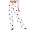 thumbnail image 2 of Women Winter Soild Color Pants Full Length Long Trousers Sports Pants with Star Print and Drawstring for Fun and Comfortable Use,Gray,S, 2 of 8