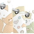 thumbnail image 2 of Coolnut Window Curtain Panels Drapes Cute Cartoon Cats Thermal Insulated Blackout Grommet Printed Window Curtain 2 Panels 84x55 in for Living Room Bedroom, Symmetry, 2 of 5