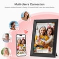 thumbnail image 4 of Frameo 10.1 Inch WiFi Digital Picture Frame, Smart Cloud Electronic Photo Frame with HD IPS Touch Screen Slideshow 32GB Memory Auto-Rotate Wall Mount, 4 of 9