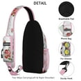 thumbnail image 4 of Watercolor Floral Pattern Sling Backpack with Artistic Botanical Design, Lightweight Durable Crossbody Daypack, Adjustable Strap, Multiple Compartments for Travel and Outdoor Use, 4 of 6
