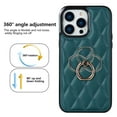 thumbnail image 2 of Dteck Case for iPhone 12 Pro 6.1-inch,Shockproof Leather Grid Case 360°Rotatable Ring Holder Kickstand Hybrid Rubber Cover,Darkgreen, 2 of 8