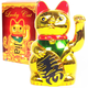 thumbnail image 3 of Adornos para puerta que abren la suerte con forma de gato que estrecha la mano Tienda eléctrica dorada Manualidades para el hogar Joyas chapadas en oro, 3 of 4
