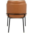 thumbnail image 2 of Jagger Cognac Faux Leather Dining Chair (Set of 2), 2 of 9