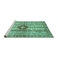 thumbnail image 2 of Ahgly Company Machine Washable Indoor Rectangle Abstract Turquoise Blue Modern Area Rugs, 8' x 12', 2 of 4