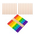 thumbnail image 2 of Shisuyan 100pcs Ice Cream Wooden Sticks Craft Sticks Blank Colorful Sticks DIY Popsicles Making Sticks, 2 of 8