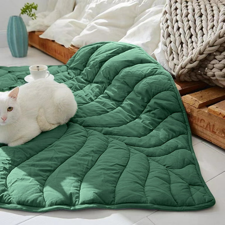 Leaf Shaped Cotton Dog Blankets for Small Medium Large Dogs 56.3 42.1 Pet Mat for Dog Bed Machine Washable Christmas Puppy Blanket for Couch