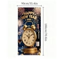 thumbnail image 3 of New Year Door Cover Banner 2025 - Xmas Eve Decorations Black Gold Hanging Backdrop Sign Prop for Holiday Indoor Outdoor Party Supplies (A), 3 of 6