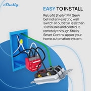 Shelly 1PM Gen4 | Wi-Fi, Zigbee, Matter Smart Relay Switch with Power Metering, 1-Channel 16A | Home Automation | Alexa, Google Home, Apple HomeKit Compatible | iOS Android App | No Hub