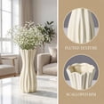 thumbnail image 2 of Unique Bargains Modern White Ceramic Vase Cream Yellow 3.5"L x 3.5"W x 7.9"H, 2 of 6