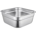 thumbnail image 3 of Stainless Steel Washing Up Bowl, Multi-Purpose Dish Tub for Sink, Large Square Container for Kitchen, Vegetable Washing Basin, Durable Dishpan for Home, 3 of 6