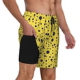 thumbnail image 2 of Yiaed Blue Spots Print Mens Swim Trunks Bathing Suit Compression Liner Beach Swim Shorts Swimwear Quick Dry Zipper Pocket No-Chafing Board Short-, 2 of 6