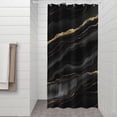 thumbnail image 2 of Black Gold Marble Pattern Shower Curtain 36"x72" ,Bathroom Decorative Shower Curtains Set with 12 Hooks,Modern Waterproof Washable Shower Curtain, 2 of 6