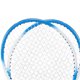 thumbnail image 2 of Kids Tennis Racket Iron Alloy Beginner Training Racket with Ball and Carry Bag (Blue), 2 of 4