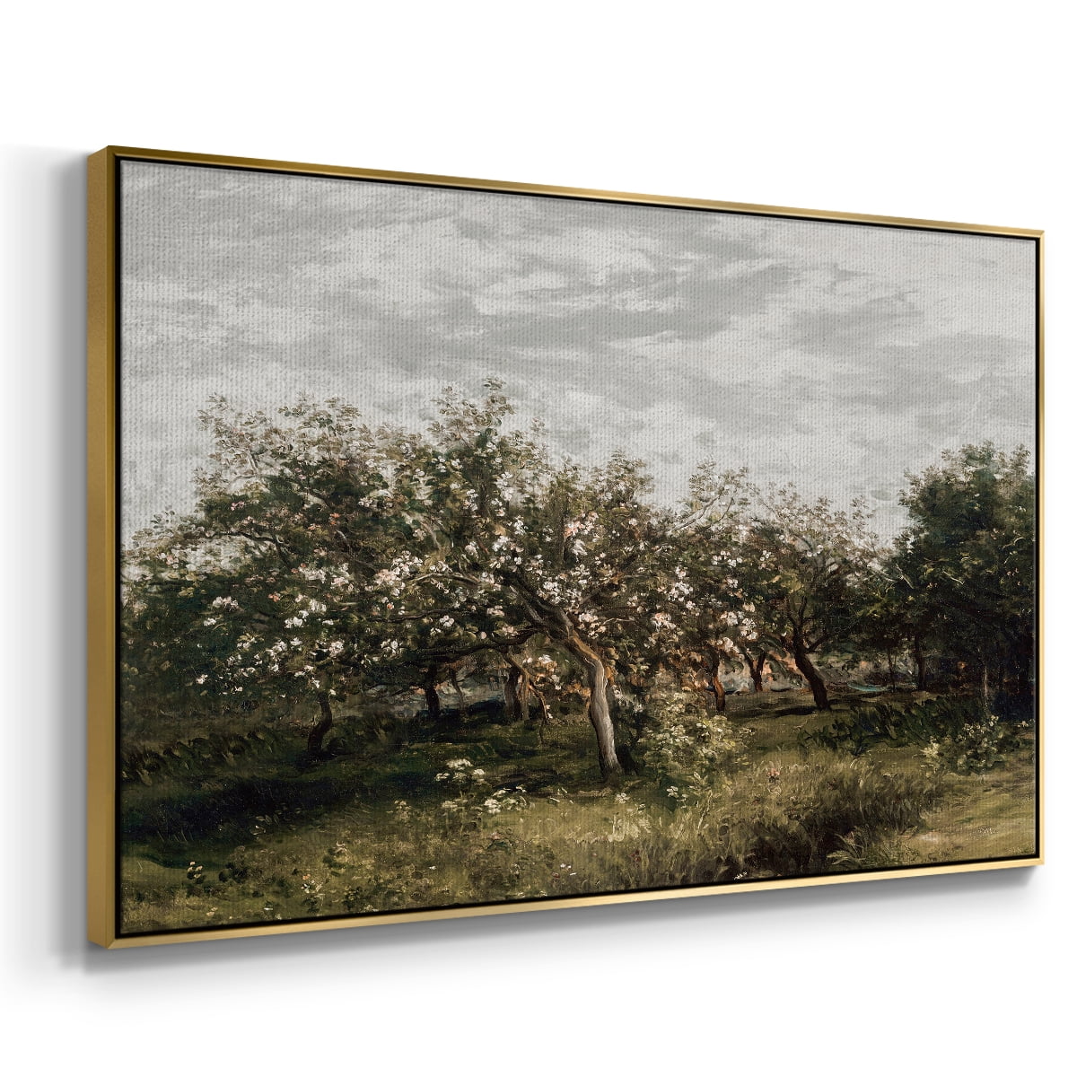 Vintage Landscape-MI By Wexford Home Framed in Gold Wood Gallery Wrapped Canvas 27 in. x 41 in.