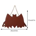 thumbnail image 2 of Bolso de mano con cadena en forma de ala de murciélago para mujer Bolso bandolera con cremallera (marrón), 2 of 8