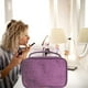 thumbnail image 5 of Bolsa de maquillaje, organizador de maquillaje de viaje, bolsas para brochas de maquillaje, color morado, 5 of 6