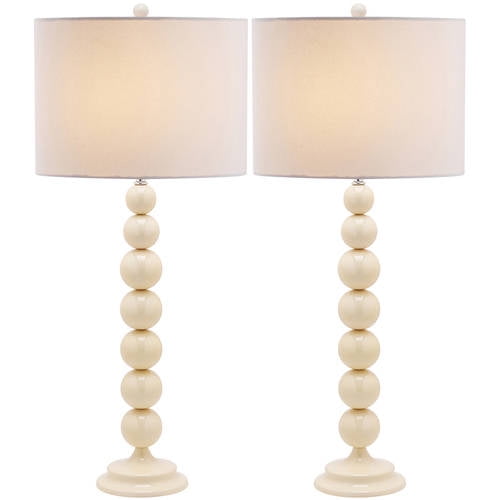 Safavieh Jenna Stacked Ball Lamp with CFL Bulb, Multiple Colors, Set of 2