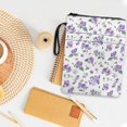 thumbnail image 4 of HELLHERO Bible Case Bag Retro Protector Wrap Bag with Zipper Polyester Fabric Book Carrying Case Book Protection for Bible Readers 11.4 Inch X 8.66 Inch, Violet Pansies, 4 of 8
