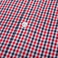 thumbnail image 6 of Bienzoe Boy's Cotton Plaid Button Down Short Sleeve Shirt Red 5/6, 6 of 8