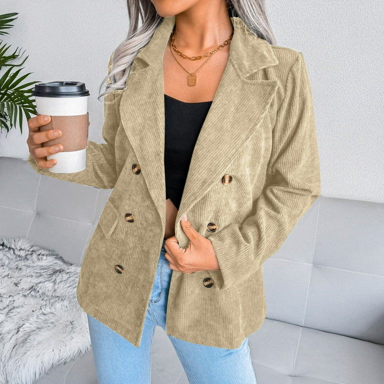 Khaki boyfriend cheap blazer