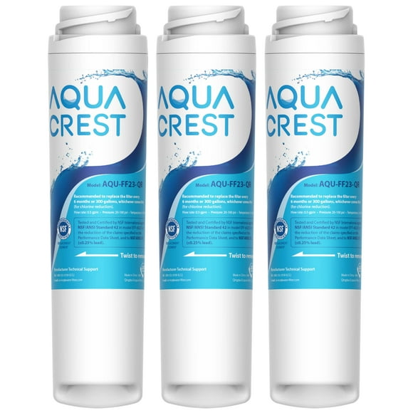 AQUACREST GXRLQR Undersink Inline Water Filter, NSF 42 Certified, Reduces Chlorine, Taste&Odor, Replacement for GE SmartWater Twist and Lock in-Line GXRLQR Water Fil