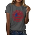 thumbnail image 4 of Drses ‌‌‌‌ Independence Day ‌4th of July Women's Patriotic Graphic Tee - American Flag Sunflower Glitter Stars Short Sleeve Shirt (Sizes S - 2XL), 4 of 7