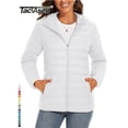 thumbnail image 2 of TACVASEN chaqueta acolchada con capucha y cremallera completa para mujer, abrigos cálidos acolchados de invierno, cortavientos informal, prendas de vestir acolchadas, tela para exteriores, 2 of 5