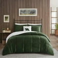 thumbnail image 4 of Woolrich Polyester Velour Comforter Set with Green and Ivory Finish WR10-3887, 4 of 5
