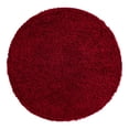 thumbnail image 2 of Unique Loom Solid Shag Collection Area Rug (4' 1" Round Cherry Red), 2 of 6