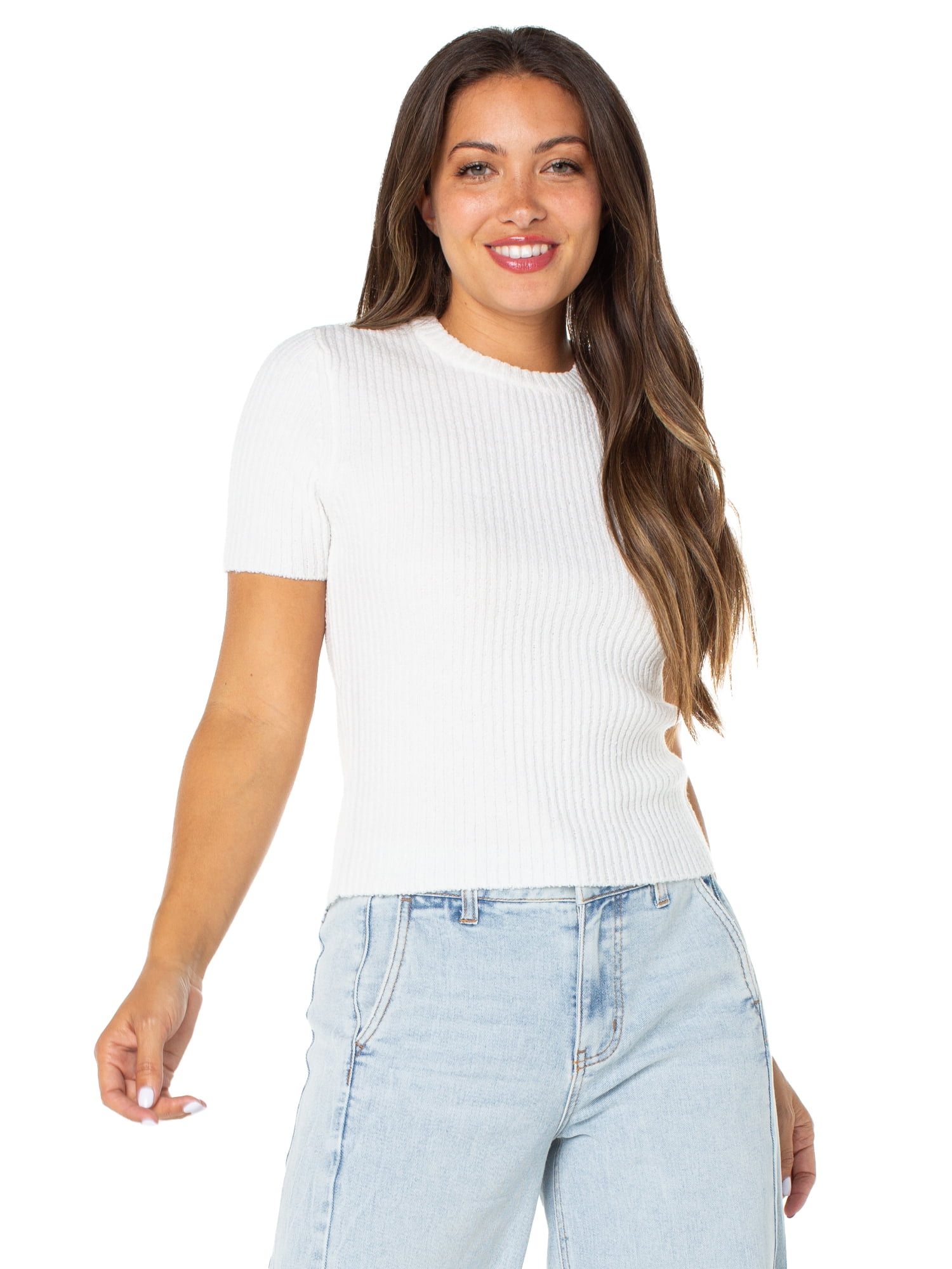 Celebrity Pink Women's Short Sleeve Pullover Sweater, Sizes XS-XXXL