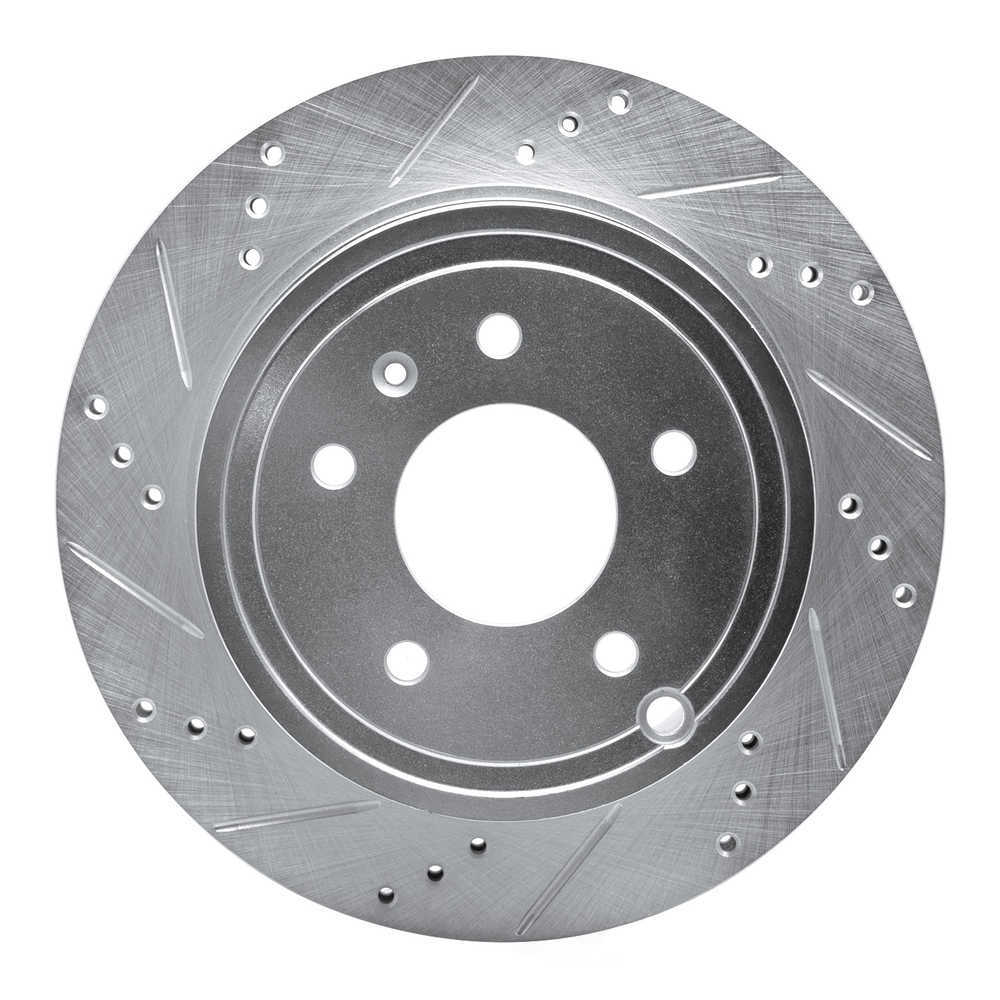 Dynamic Friction Company 631-47071L DFC Brake Rotor - Drilled And Slotted - Silver