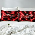thumbnail image 3 of Erosebridal Housse de Couette Voiture de Course Rouge, Ensembles de Literie Néon Éclair, Literie Réversible Sport Rapide, Décoration de Chambre Respirante, 2 Pcs (Sans Couette), 3 of 7