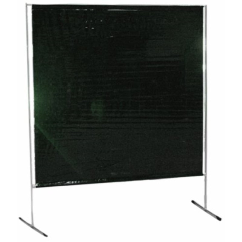 Transparent Green Sellstrom S97240-3 Cepro Vinyl Gazelle Welding Curtain and Lightweight Frame Kit 6 Width x 6 Height x 14 mil Thick, 