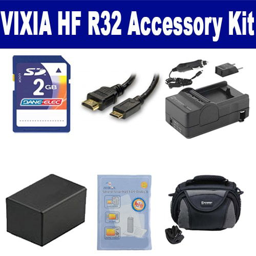 SDM-1556 Charger ACD786 Battery Syenrgy Digital Camcorder Accessory Kit Works with Canon VIXIA HF R32 Camcorder includes 