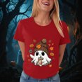 thumbnail image 5 of TOWED22 Womens Halloween Shirts Tshirts Spooky Season Ghost Vintage Graphic Tees Funny Crewneck Short Sleeve Tops(Red,XXL), 5 of 8