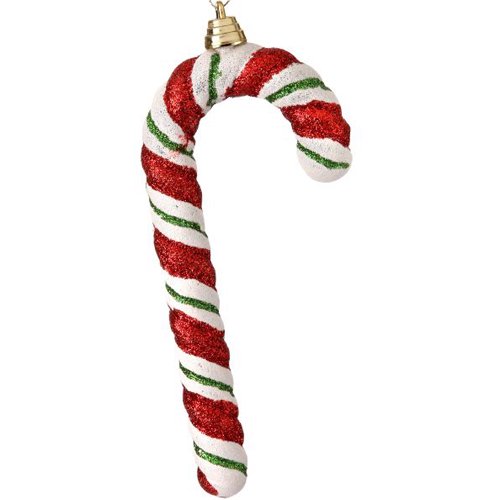 Red and Green Candy Cane Ornament