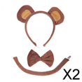 thumbnail image 1 of Banda para el pelo con cola de disfraz,Conjunto de diadema con orejas de mono y lazo con cola para niños,Diadema con orejas de animal para disfraz,juguetes para el cabello,Accesorios para, 1 of 8