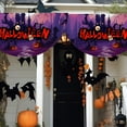 thumbnail image 4 of DAMAI 2 Pcs Halloween Bunting Flags,1.5x3 Ft Hanging Halloween Flag Grommet Half Fan Banner,Halloween Pleated Fan Flag for Outside Holiday Garden Yard Fence Porch Home Party Decor, 4 of 7