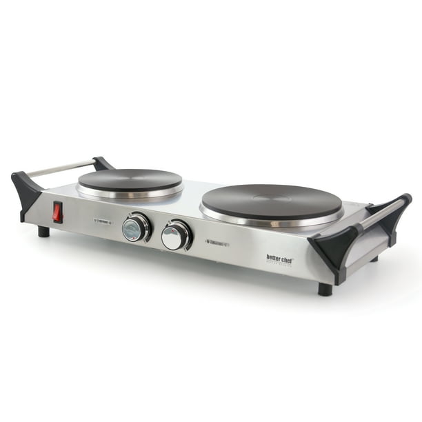 Better Chef Portable Stainless Steel Solid Element Double Electric