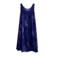 thumbnail image 4 of Puliio Summer Dresses for Women Sleeveless Crew Neck Loose Mini Floral Print Casual Beach Vacation Sundress, 4 of 4