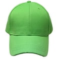thumbnail image 2 of Lime Green Curved Visor Blank Baseball Cap Adjustable Size Unisex, 2 of 3