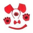 thumbnail image 3 of Bandeau Oreilles de Chien et Kit d'Accessoires de Costume pour Performance Mascarade Rouge Sans Robe, 3 of 9