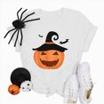 thumbnail image 4 of Towmus Fall Shirts for Women's Pumpkin Face T-Shirt Funny Lantern Shirt for Women Cute Graphic Tees, 4 of 5