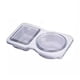 thumbnail image 2 of 40 unidades de recipientes de doble compartimento para condimentos, reutilizables, con tapa, para snacks y otros alimentos. Diseño apilable, plástico libre de BPA, ideales para la cocina., 2 of 9