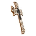 thumbnail image 5 of Vintage Royal Scroll Le Fleur French Fleur De Lis Layered Crucifix Wall Cross, 5 of 8