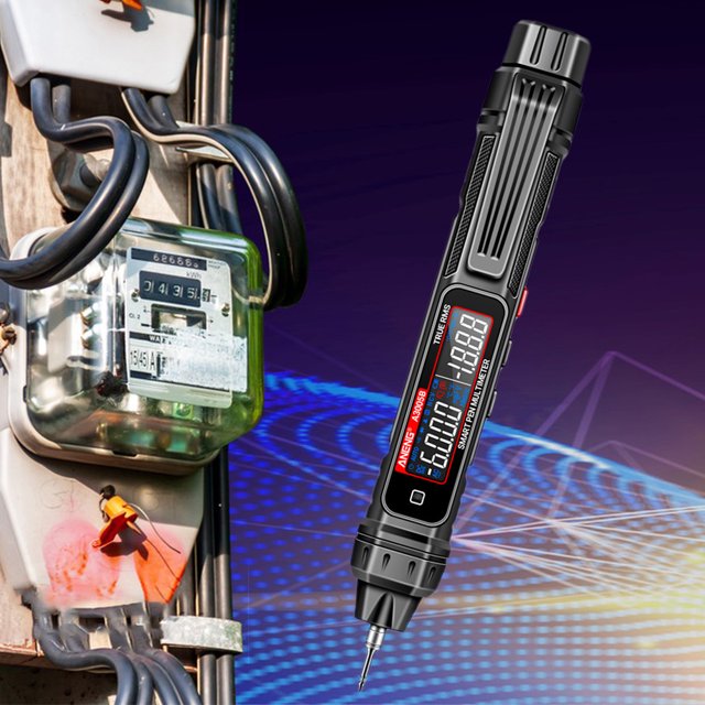 Tipo de detector de voltaje automático Probador instantáneo real Voltaje CA/CC Pantalla LCD digital